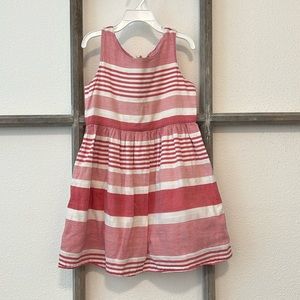 Gap Red and White striped Dress ( girls sm. 6-7 )